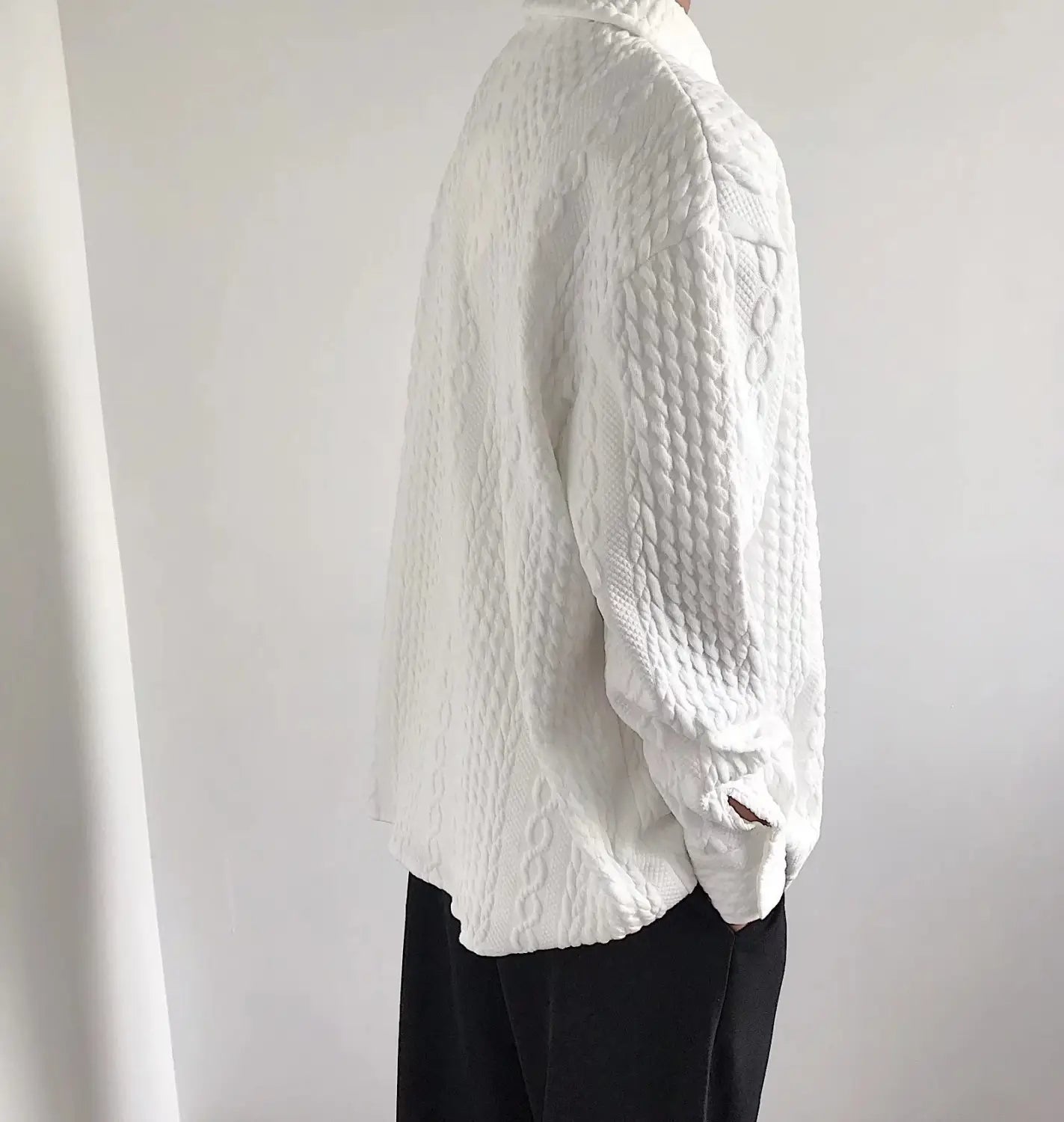 Japanese Hemp Pattern Shirt Men’s Long Sleeve Autumn And Winter Leisure Coat