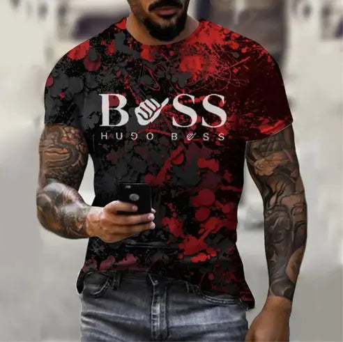 Men’s Printed Fashion Fashion Short Sleeve Casual