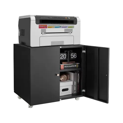 Printer Table With File Door Moves Horizontal Filing Cabinet