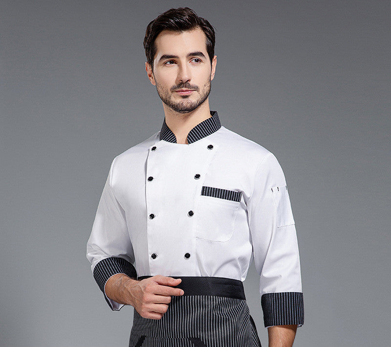 Chef Work Clothes Men Long Sleeve Catering Restaurant After