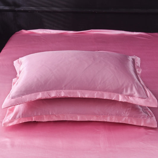 Silk Satin Solid Color Pillowcase