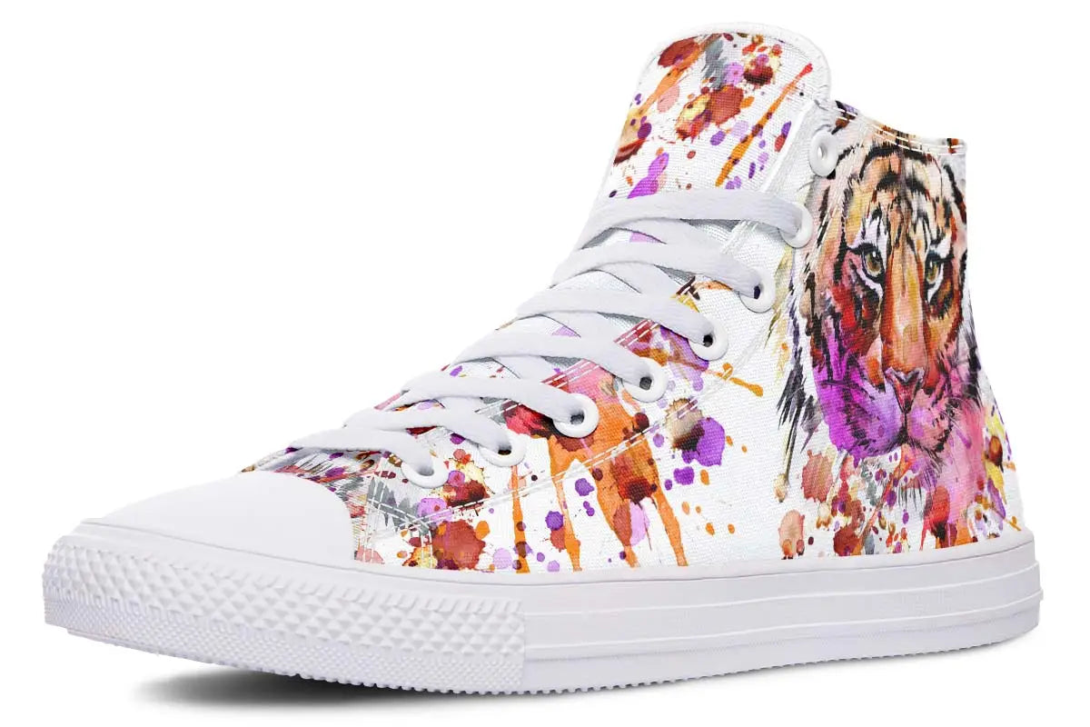 Printed Couple High-top Canvas Shoes