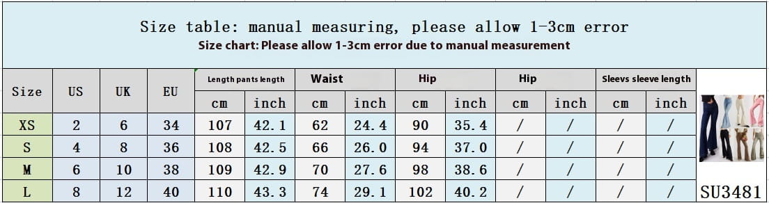 Women’s Waist Irregular Slim-fit Slimming Stretch Denim Flared Pants