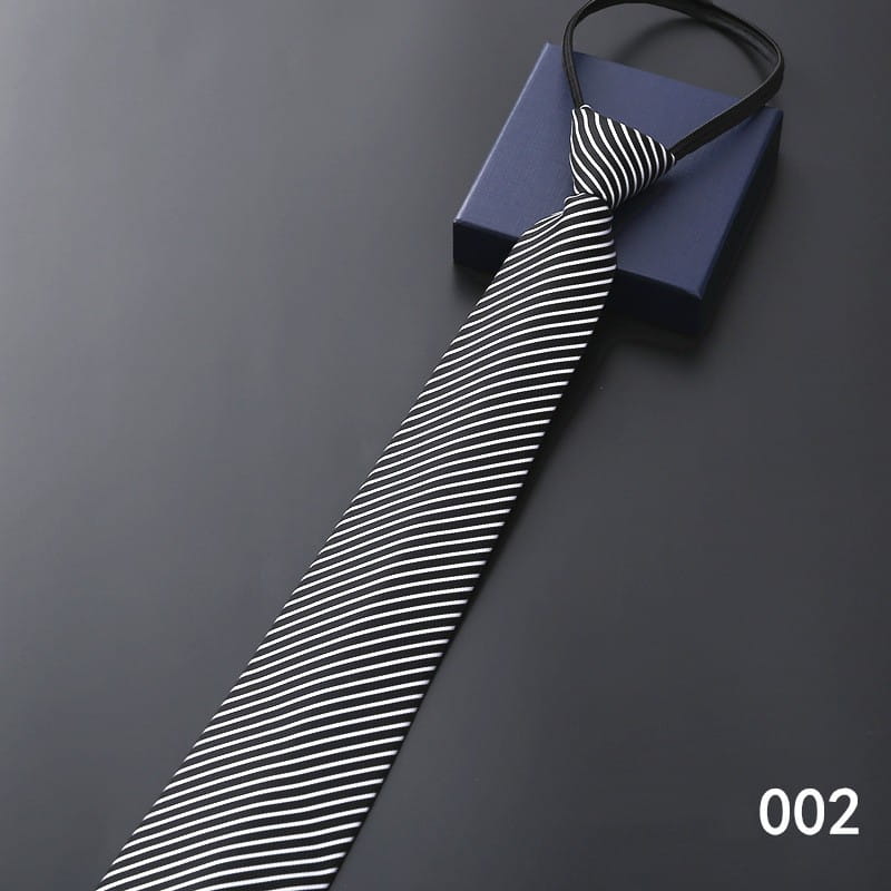 Men’s Business Formal Striped Zip Tie