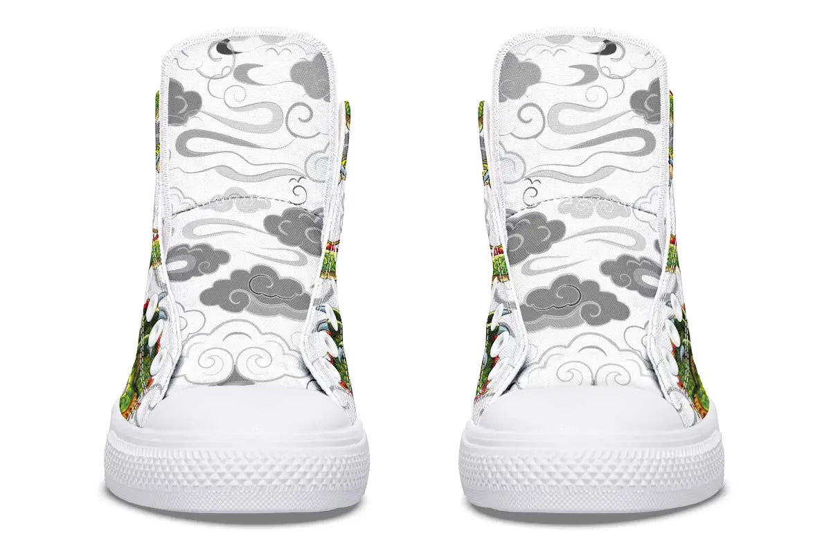 Printed Couple High Top Canvas Shoes