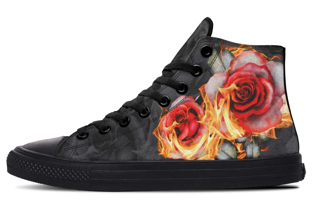Printed Couple High-top Canvas Shoes