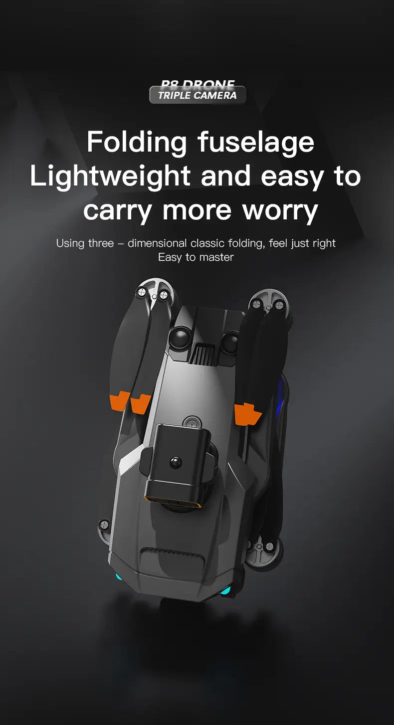 P8 Pro HD Aerial Photography Five Lens Obstacle Avoidance Drone Automatic Return GPS Quadcopter Remote Control Airplane