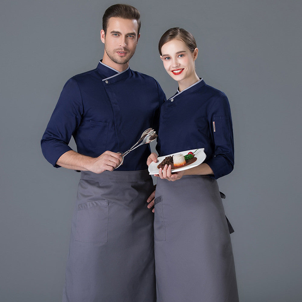 Chef's Work Clothes Long Sleeved Men's Hotel Western Food Shirt