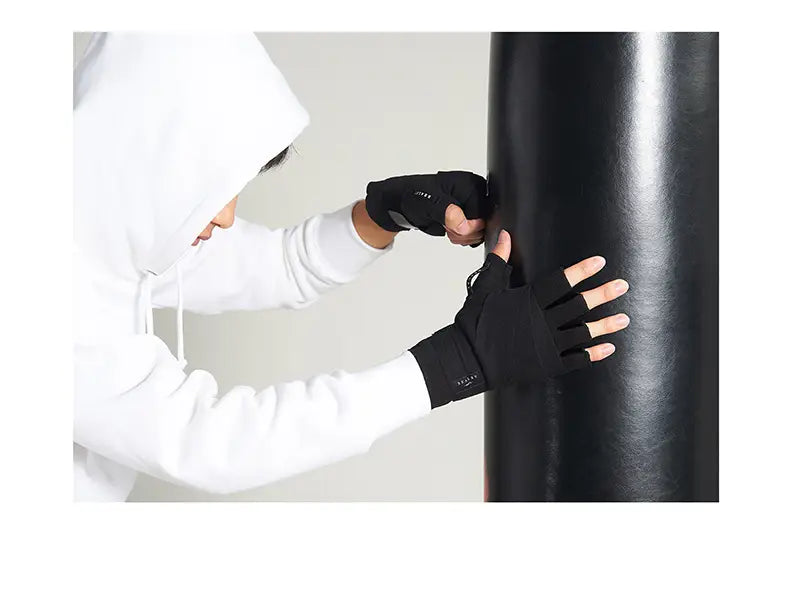 Sports Gloves Half Finger Men’s Fitness Boxing Bandage Wristband Integrated