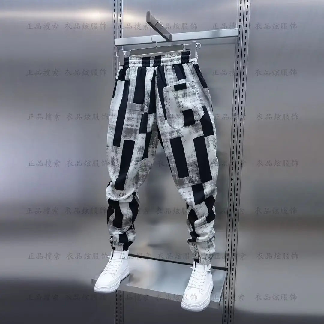 Printing Men Loose Casual Trousers