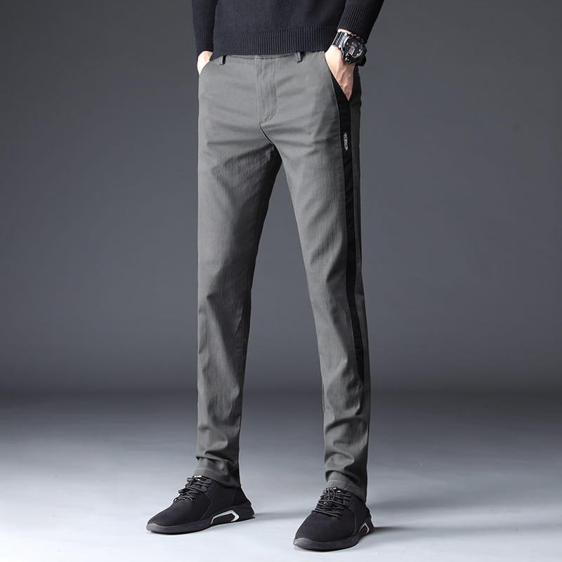 Men’s plus cashmere casual stretch trousers