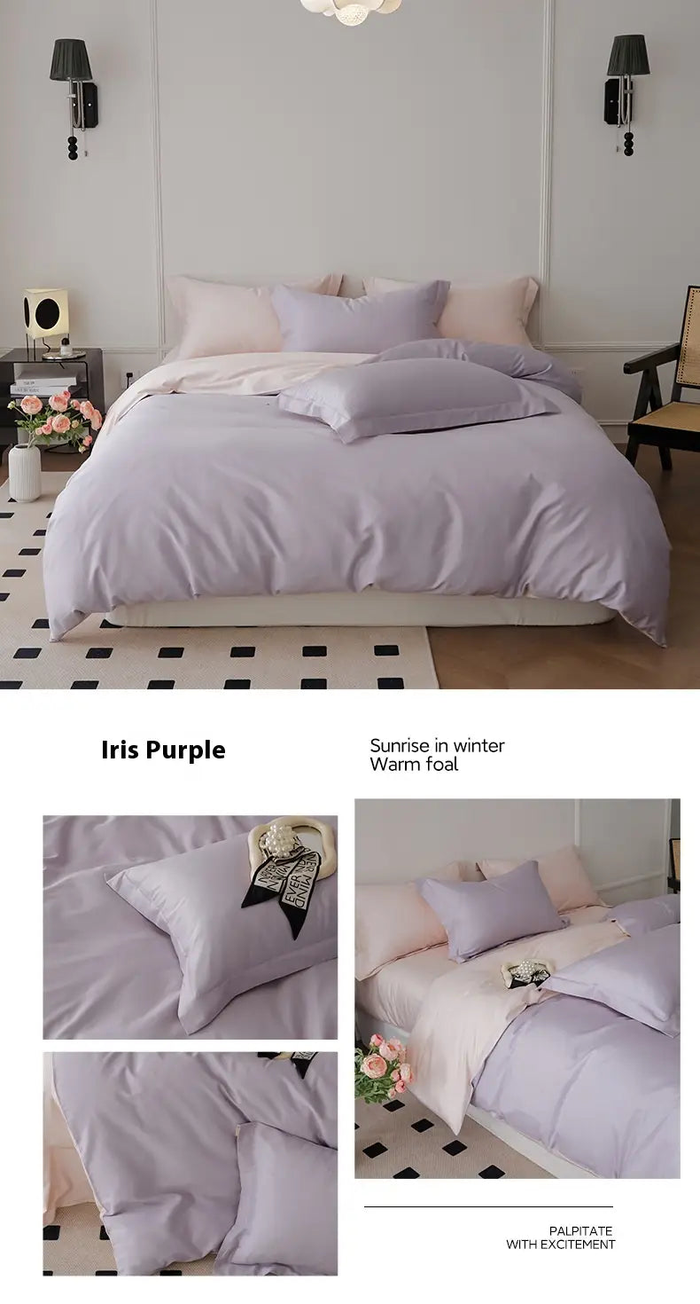 Woolen Cotton Four-piece Bed Sheet Set