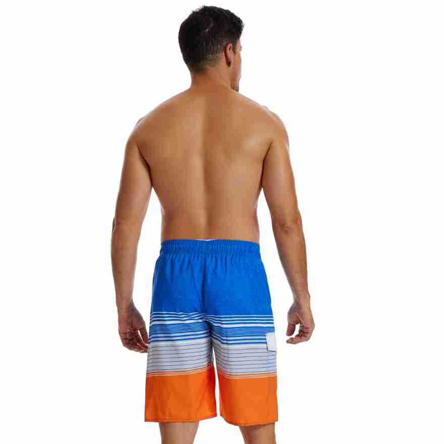 Gradient Men’s Beach Pants Blue Stripe Sports Short-length Pants Waterproof Pants