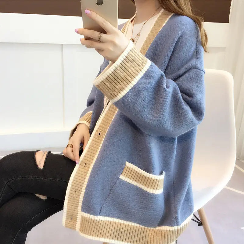 Women’s Tops Sweaters Knitwear Loose Jackets