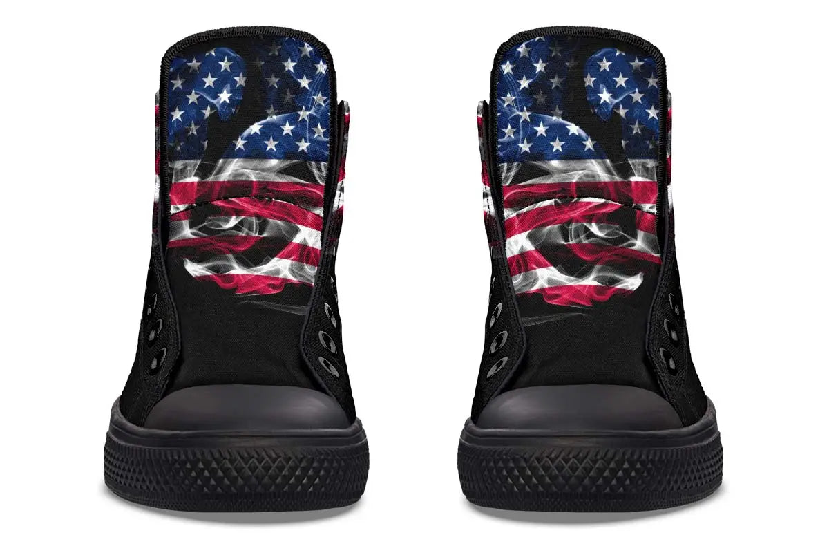 Printed Couple High Top Canvas Shoes