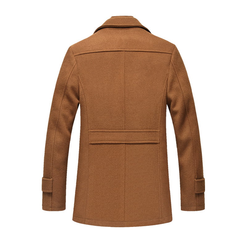 Men Woolen Coats Winter Slim Fit Warm Overcoats Brand Detachable Collar Casual Wool Blends Trench Coats SL-F053
