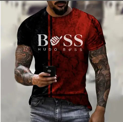 Men’s Printed Fashion Fashion Short Sleeve Casual