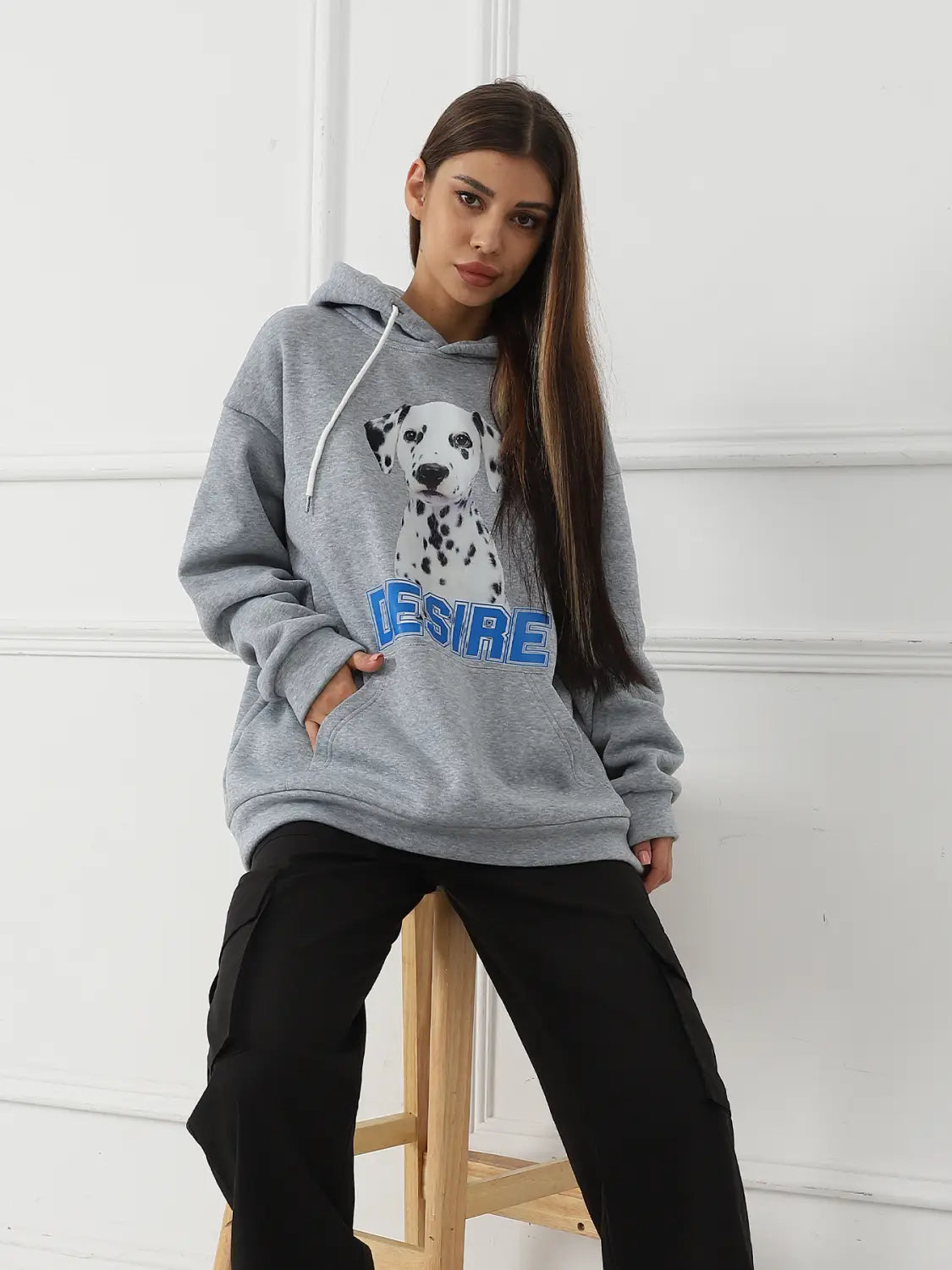 Women’s Fashionable Casual Printed Long Sleeved Sweatshirt
