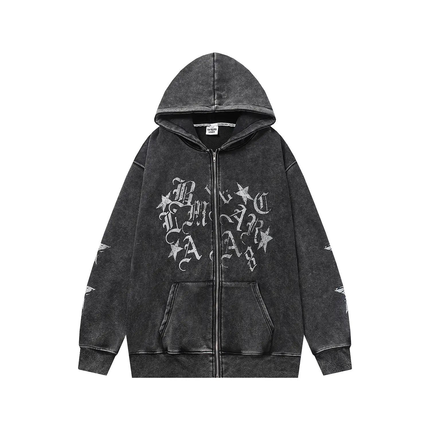 Old Washed Cardigan Hooded Sweater For Men And Women