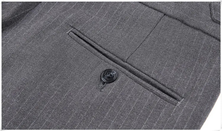 High-waisted Trousers Striped Casual Men