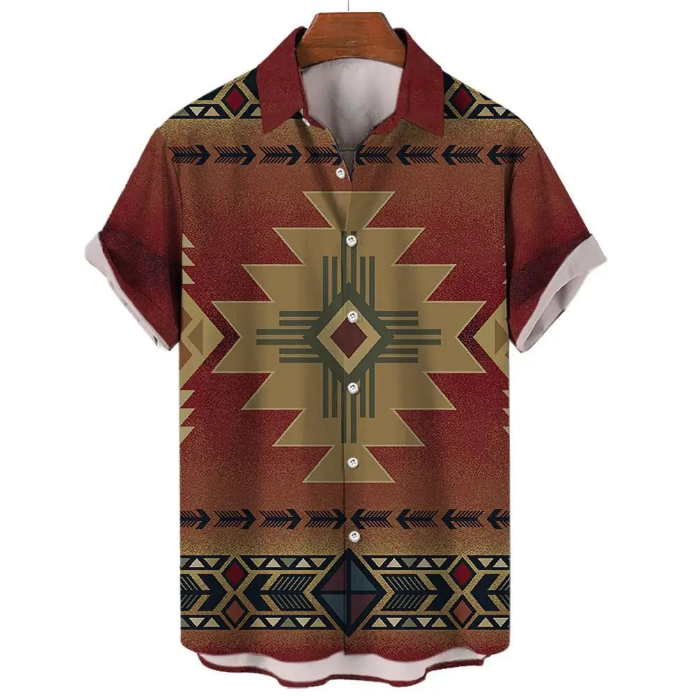 Men Shirts Tea Summer Shirt Top 5xl V-neck Vintage Clot