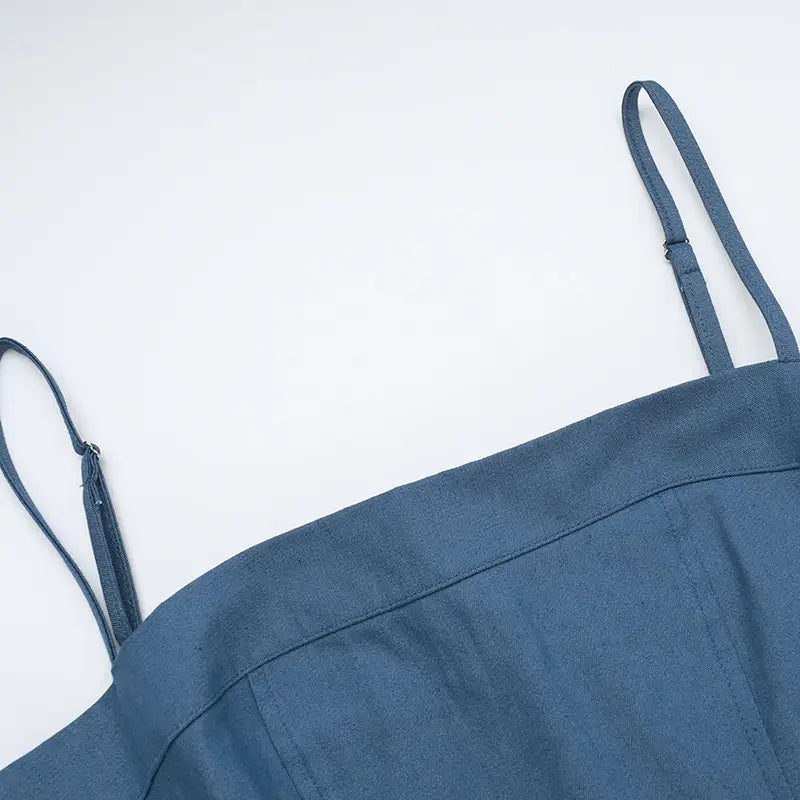 Denim A- Line Dress Women’s Hot Girl Strap Length