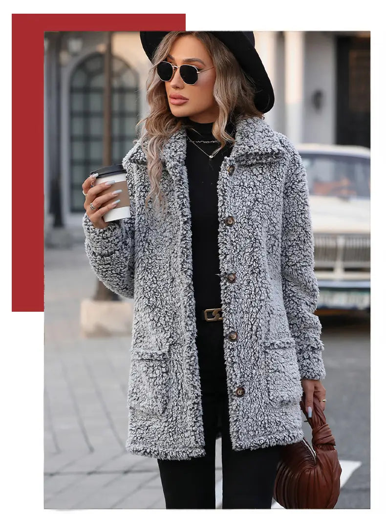 Casual Loose Cardigan Cotton-padded Jacket For Women