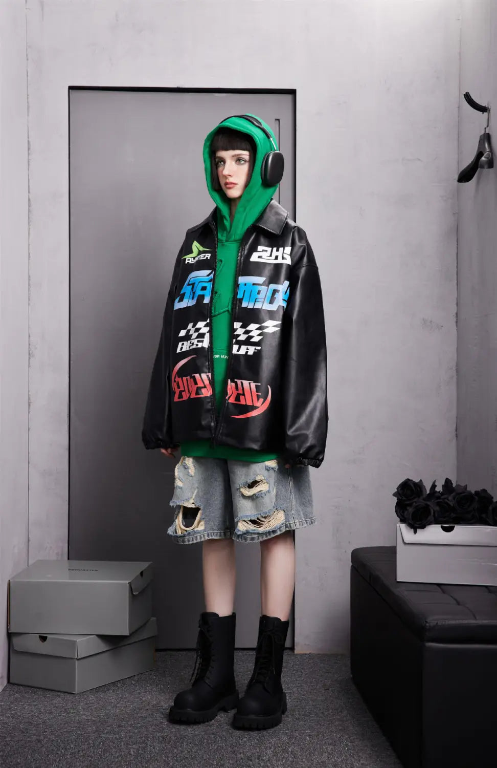 American Retro Loose Couple Baseball Uniform Coat For Men