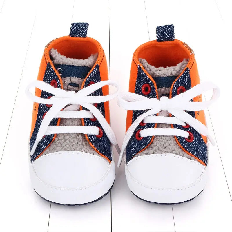 Canvas shoes color matching letters walking shoes