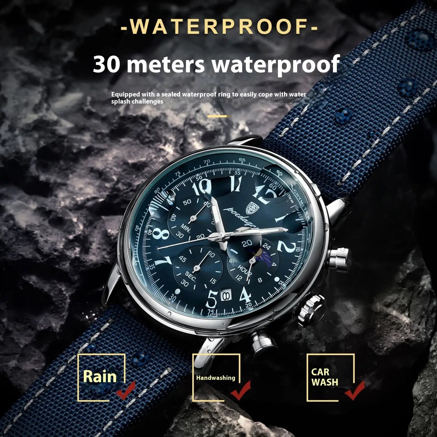 Multifunctional Luminous Quartz Men’s Watch