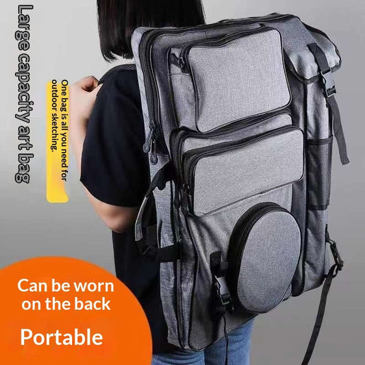 Art Drawing Bag Canvas Backpack In 4K Black, Extra Thick