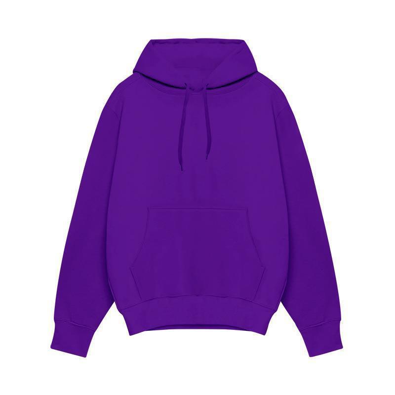 European And American Men’s Sports Solid Color Fleece Sweater Hoodie