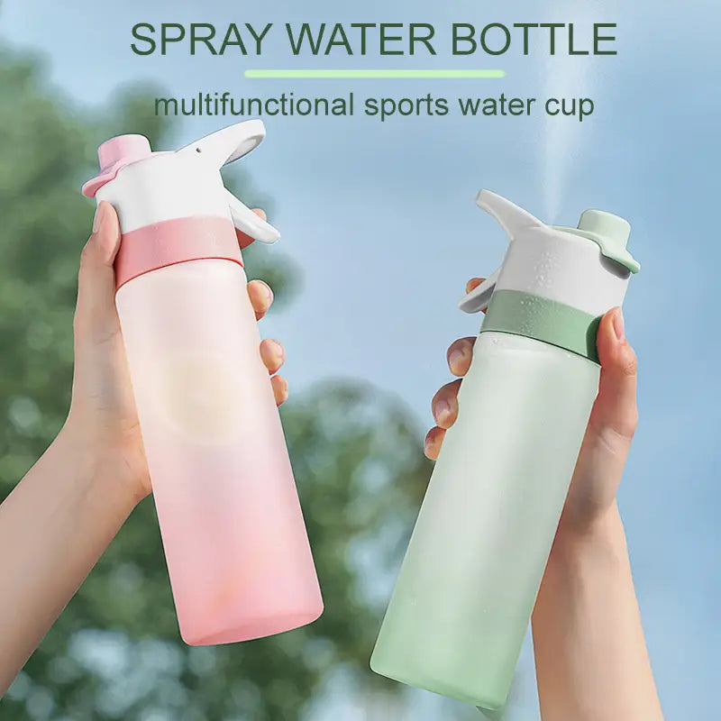 Spray Water Bottle For Girls Outdoor Sport Fitness Water Cup Large Capacity Spray Bottle Drinkware Travel Bottles