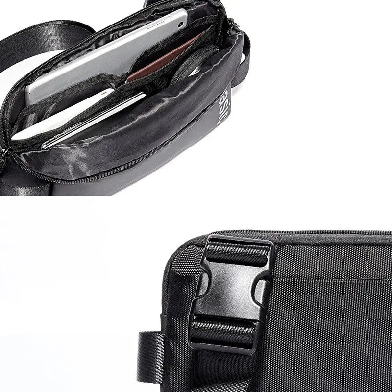 Zip Fastener Men’s Bag Casual Versatile Shoulder