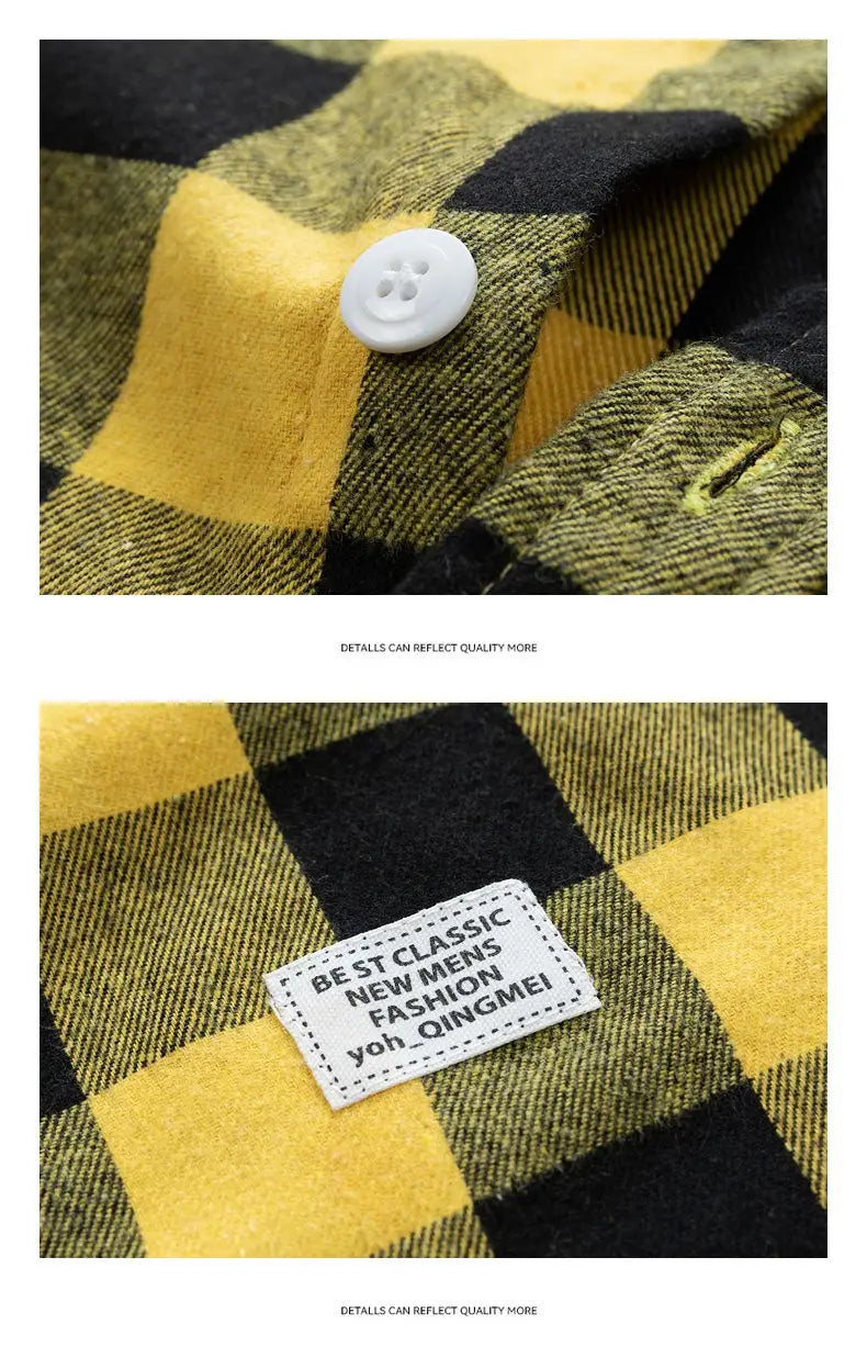 Youth Loose Fashion Large Plaid Shirt