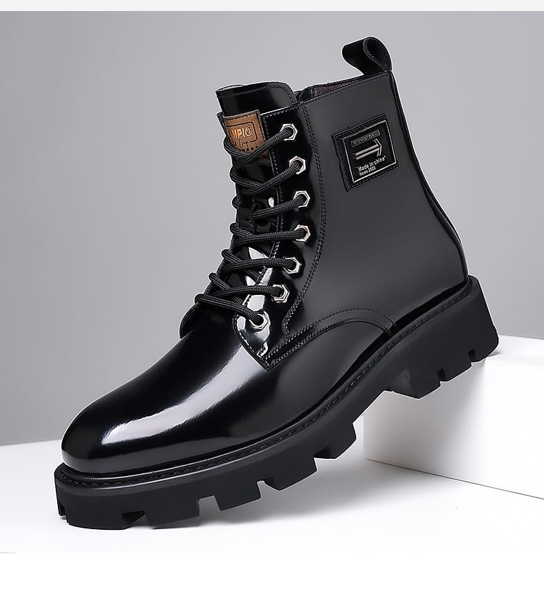 Men’s High-top Soft Leather Mid-top Workwear Boots All-match Breathable Boots