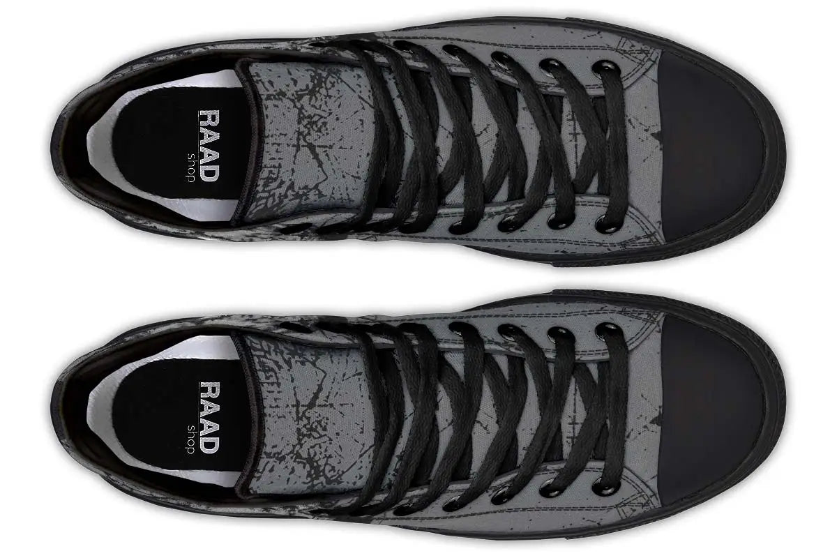 Printed Couple High Top Canvas Shoes