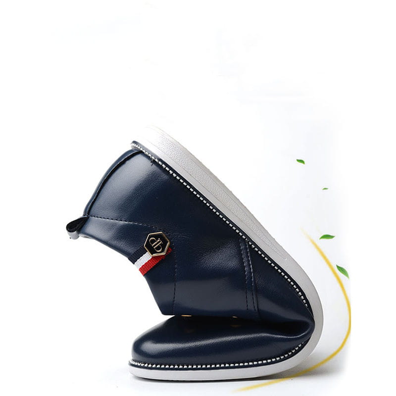 Men’s Breathable Leather Shoes With Cow Tendons And Soft Soles