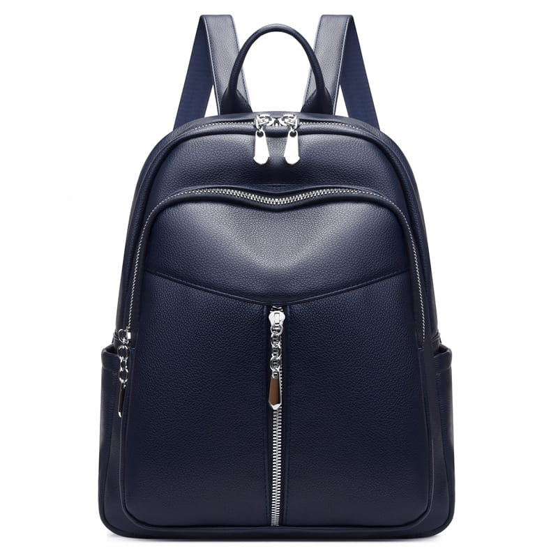 Backpack Pure Color PU Leather
