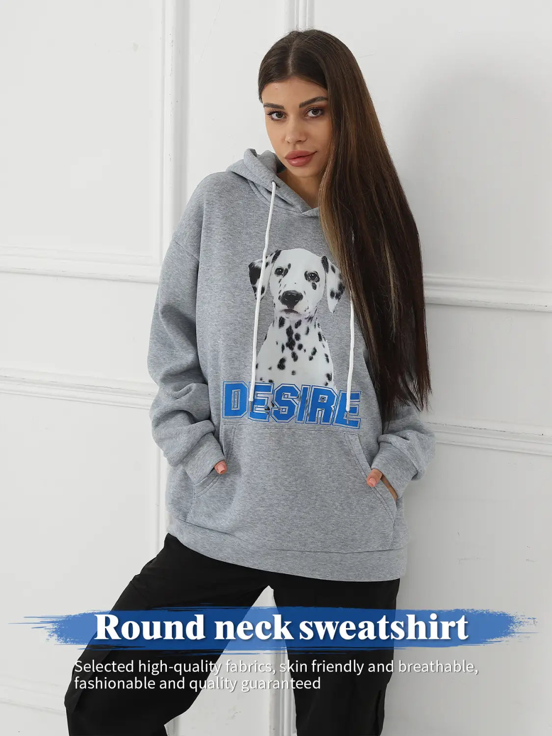 Women’s Fashionable Casual Printed Long Sleeved Sweatshirt