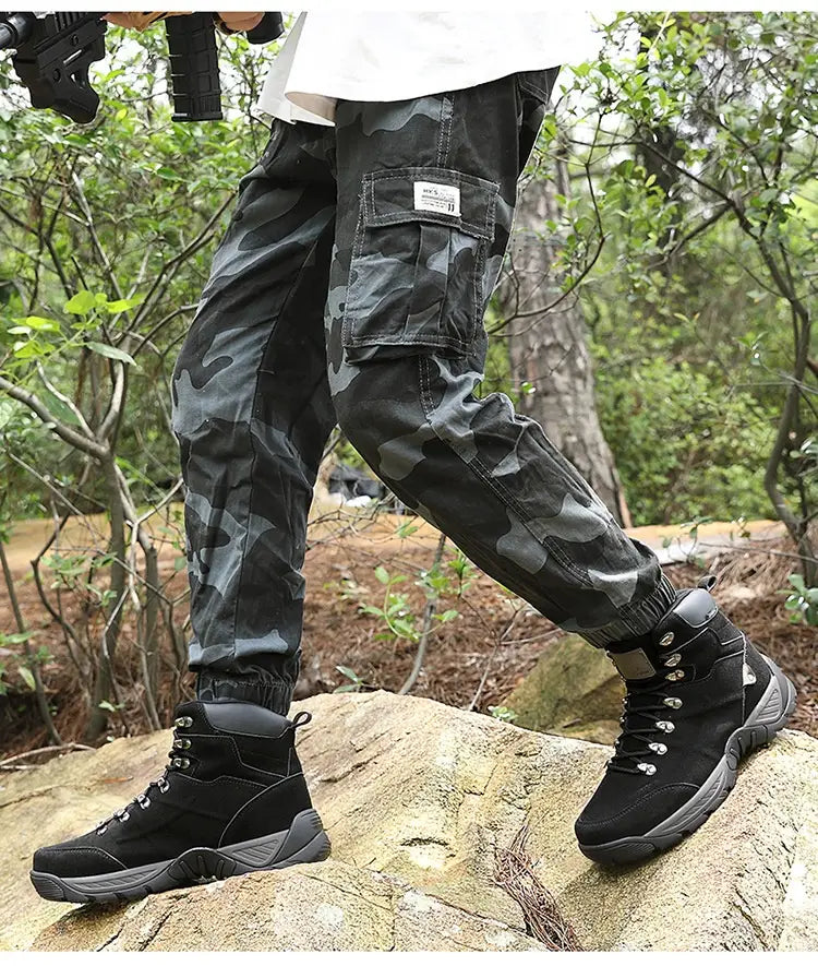 Men’s Middle High Top Autumn And Winter Mountaineering Plus Size Hiking Boots