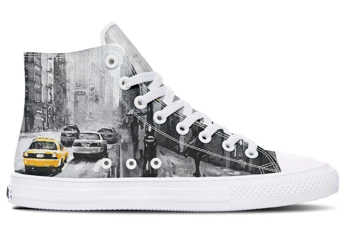 Printed Couple High-top Canvas Shoes