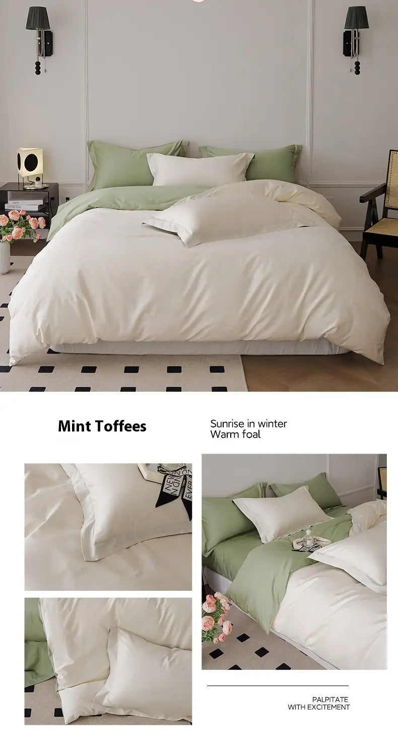Woolen Cotton Four-piece Bed Sheet Set