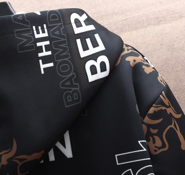 Men Plus Size Velvet Padded Coat