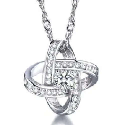 925 Sterling Silver Necklace For Women Forever Heart AAA Zircon Mosaic Necklaces & Pendants Gift Beyond Trends Hub