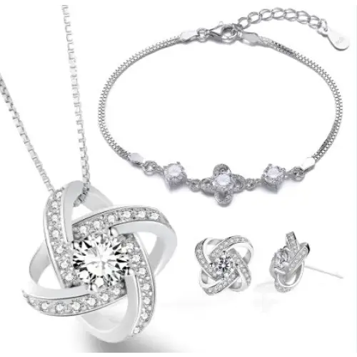 925 Sterling Silver Necklace For Women Forever Heart AAA Zircon Mosaic Necklaces & Pendants Gift Beyond Trends Hub