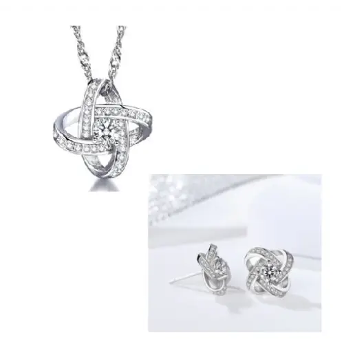 925 Sterling Silver Necklace For Women Forever Heart AAA Zircon Mosaic Necklaces & Pendants Gift Beyond Trends Hub
