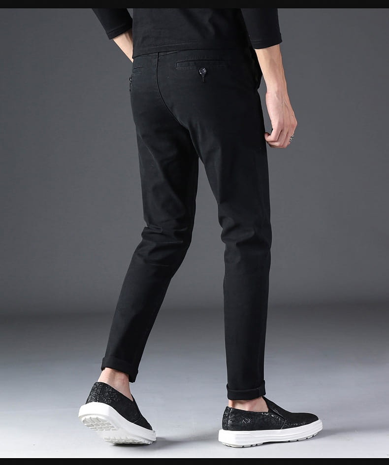 Casual Trousers Slim Fit Straight Men