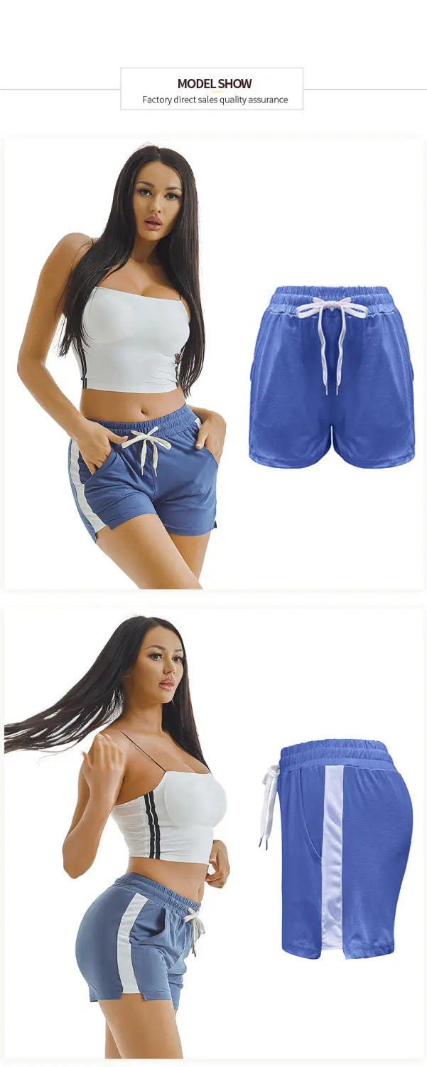Summer Sports Shorts Gym Running Women Cycling Drawstring Shorts Workout