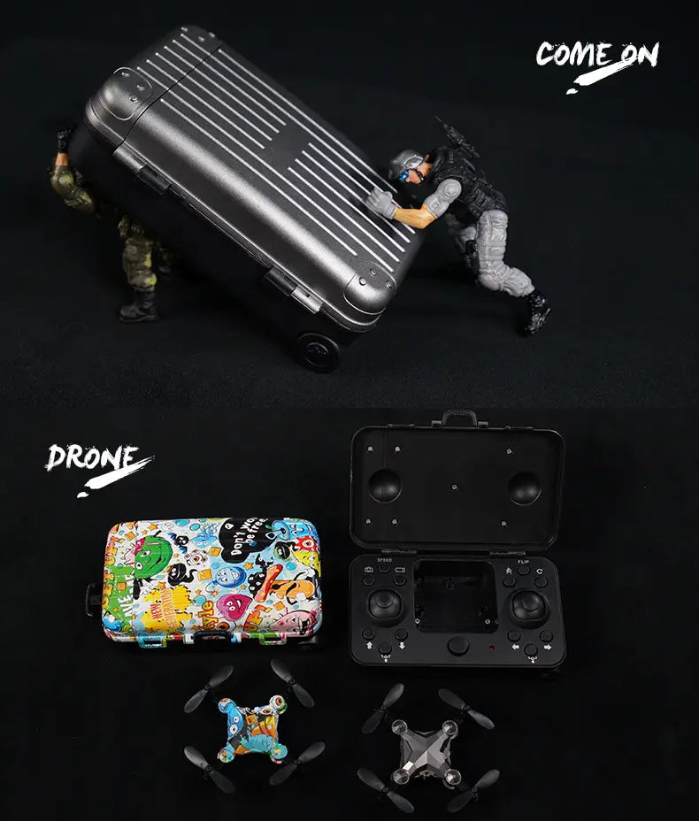 Suitcase Mini Drone Folding Aerial Photo Remote Control Plane